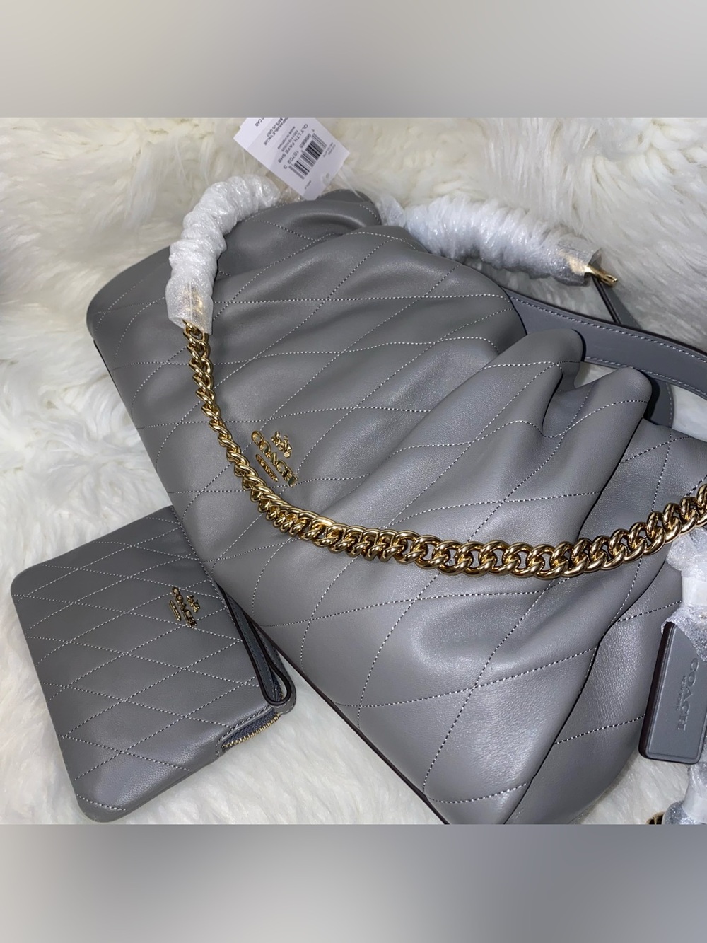 Coach leather purse and wristlet set New